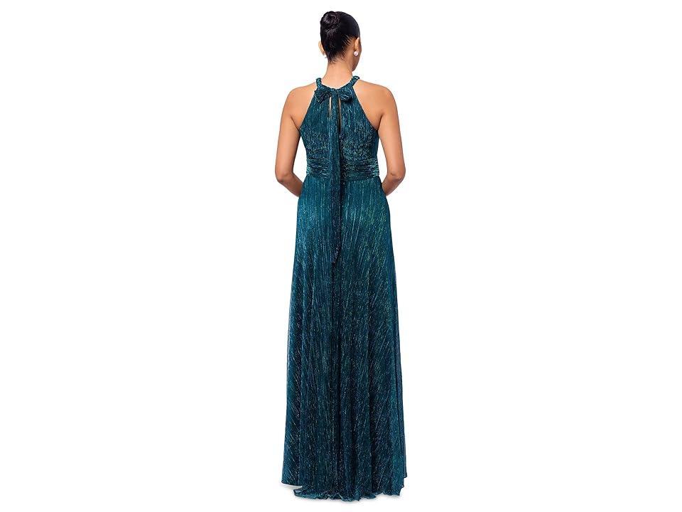 Betsy & Adam Long braided halter tie back dress (Jade) Women's Dress Product Image