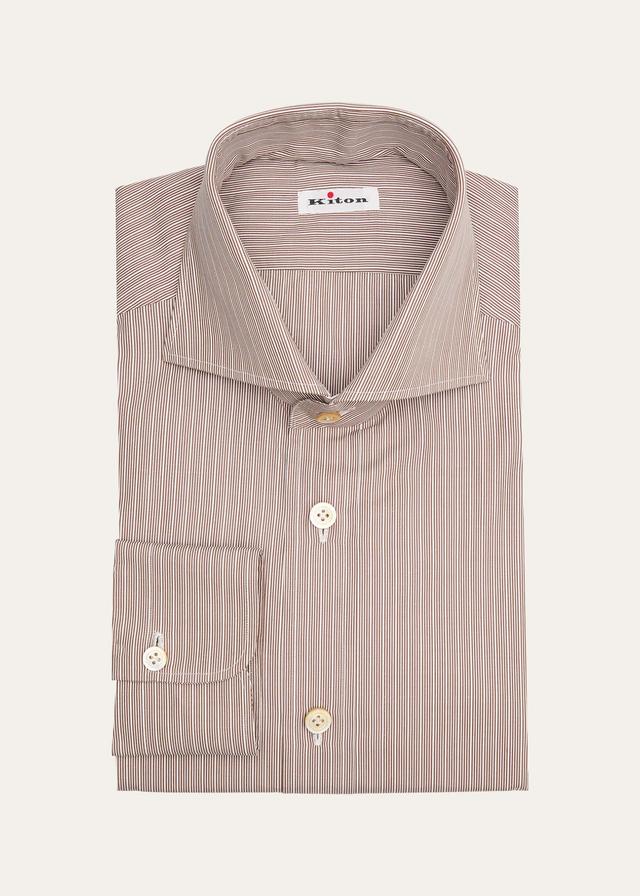 Mens Cotton Mini Stripe Dress Shirt Product Image