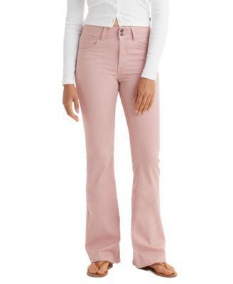 Womens Levis 726 High-Rise Flare Jeans Pale Pink Twill Product Image