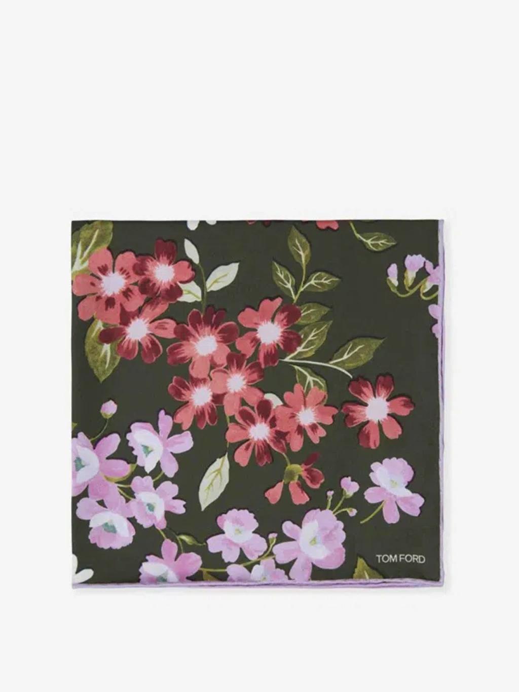 TOM FORD Floral Silk Scarf In Floral Motif Product Image