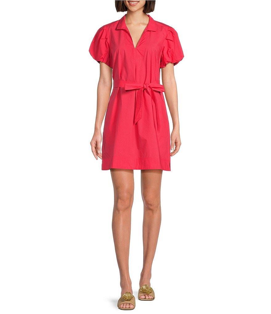 Tommy Bahama Collared Neckline Short Puff Sleeve Dress Product Image