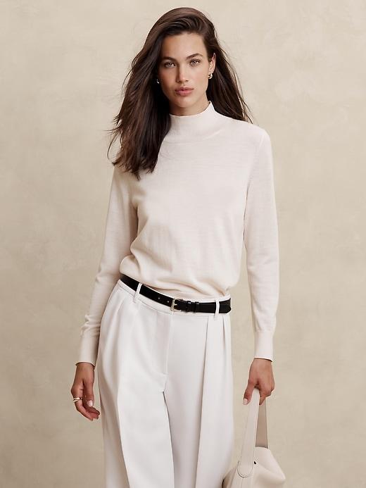 Merino Wool Turtleneck Sweater Product Image