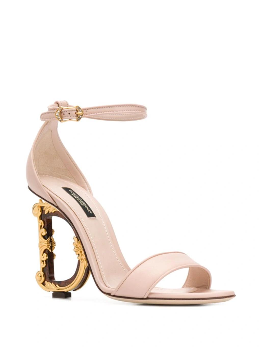 DOLCE & GABBANA D-heel Sandals In Pink Product Image