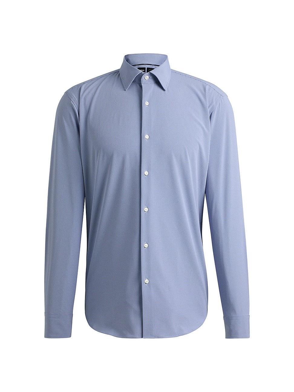 Mens Regular Fit Shirt in Structured Performance Stretch Material Product Image