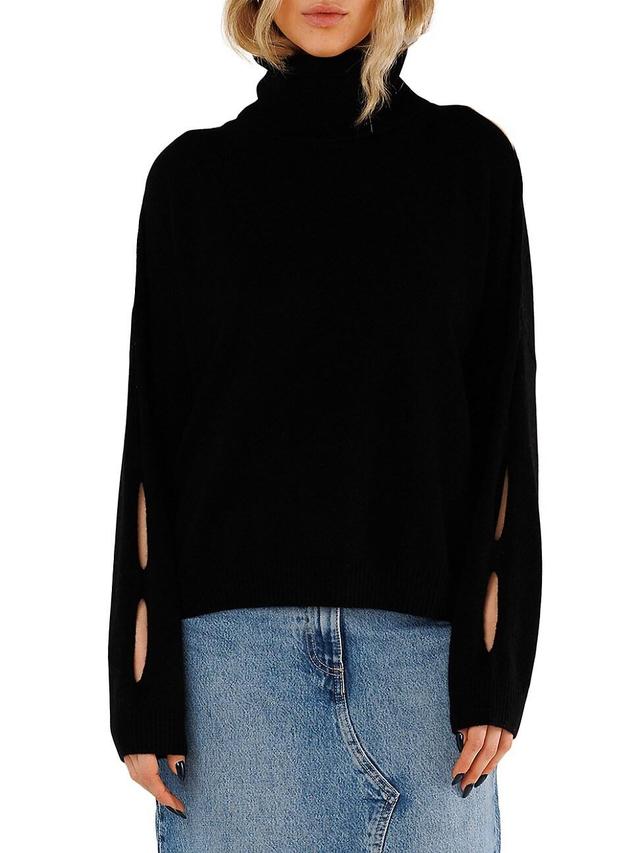 Womens Ariel Cashmere Cut-Out Turtleneck Sweater Product Image