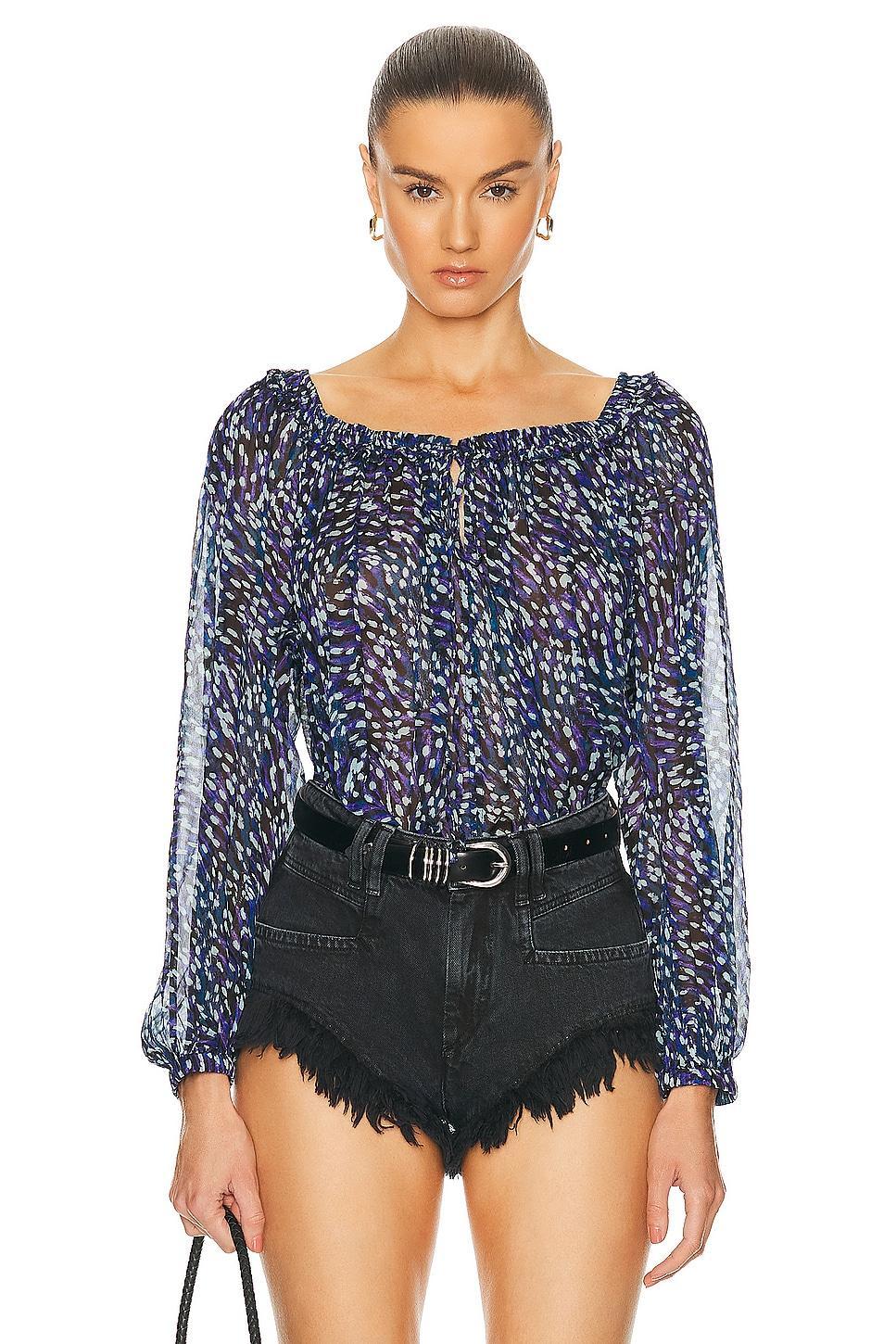 Isabel Marant Etoile Vutti Top in Navy Product Image