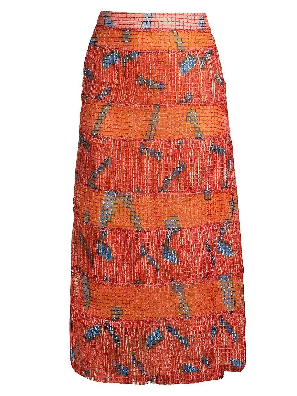 Womens Arrow-Print Midi-Skirt Product Image