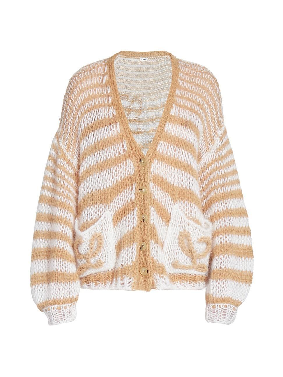 Womens Anagram Striped Slouch Cardigan product image