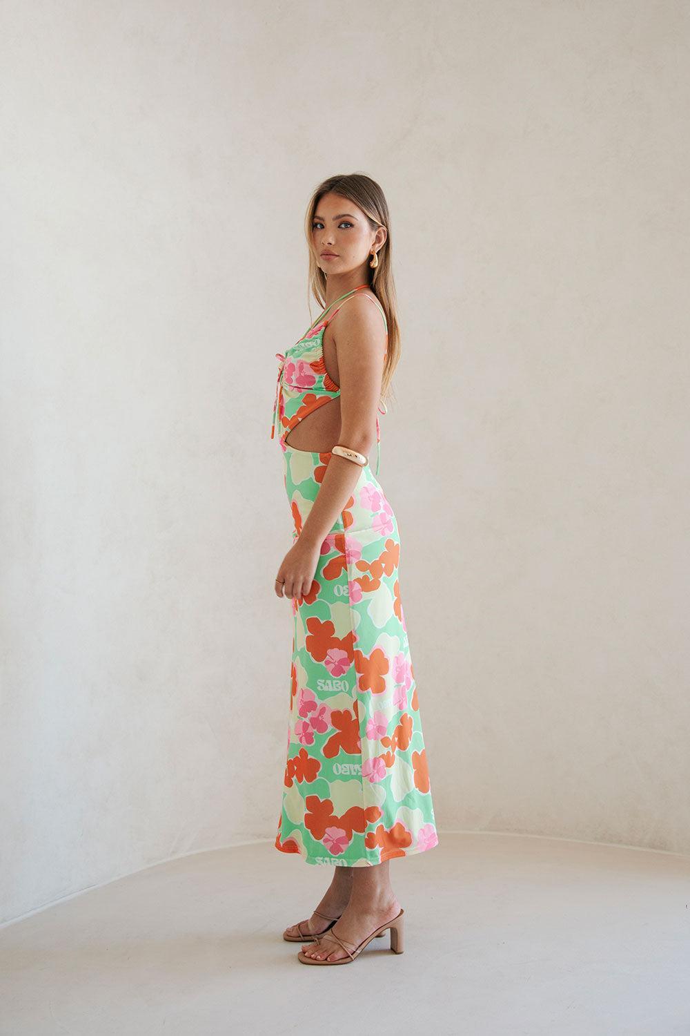 Backless Mela Dress - Misty Floral Product Image