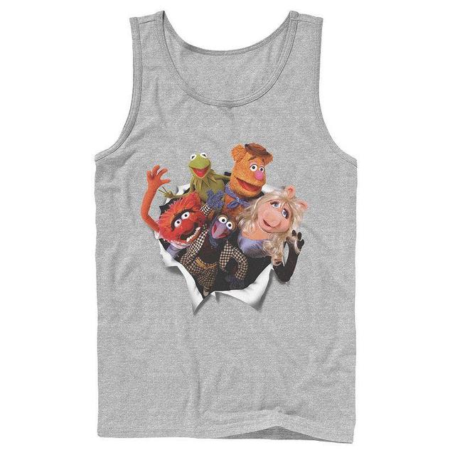 Mens Disney The Muppets Group Shot Breakthrough Tank Top, Boys Athletic Grey Product Image