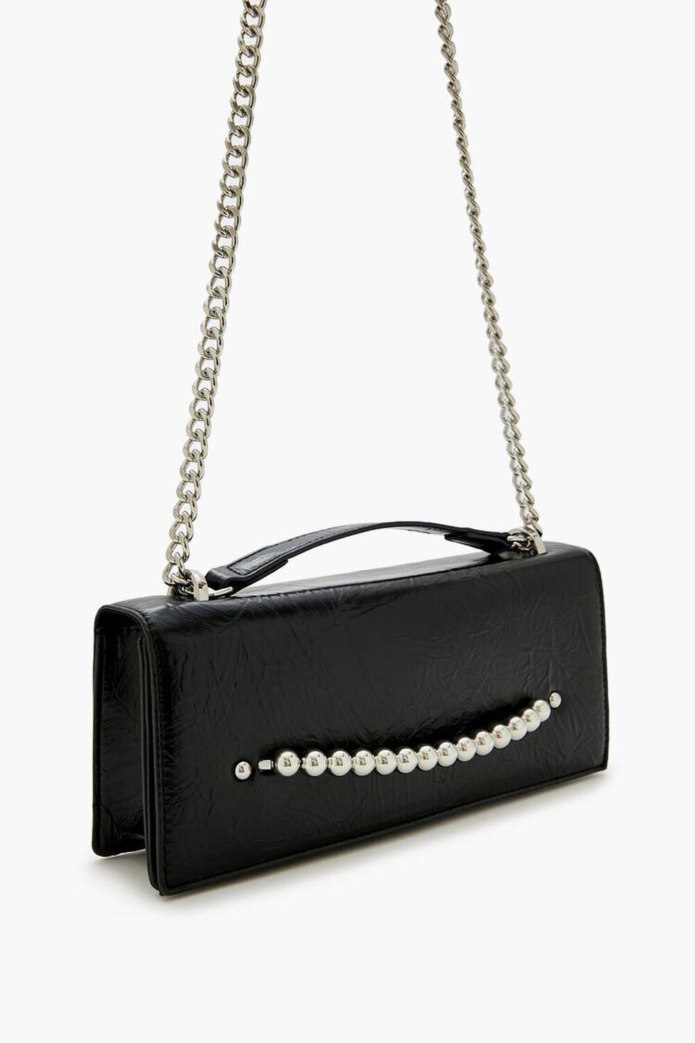 Beaded Faux Leather Shoulder Bag | Forever 21 Product Image