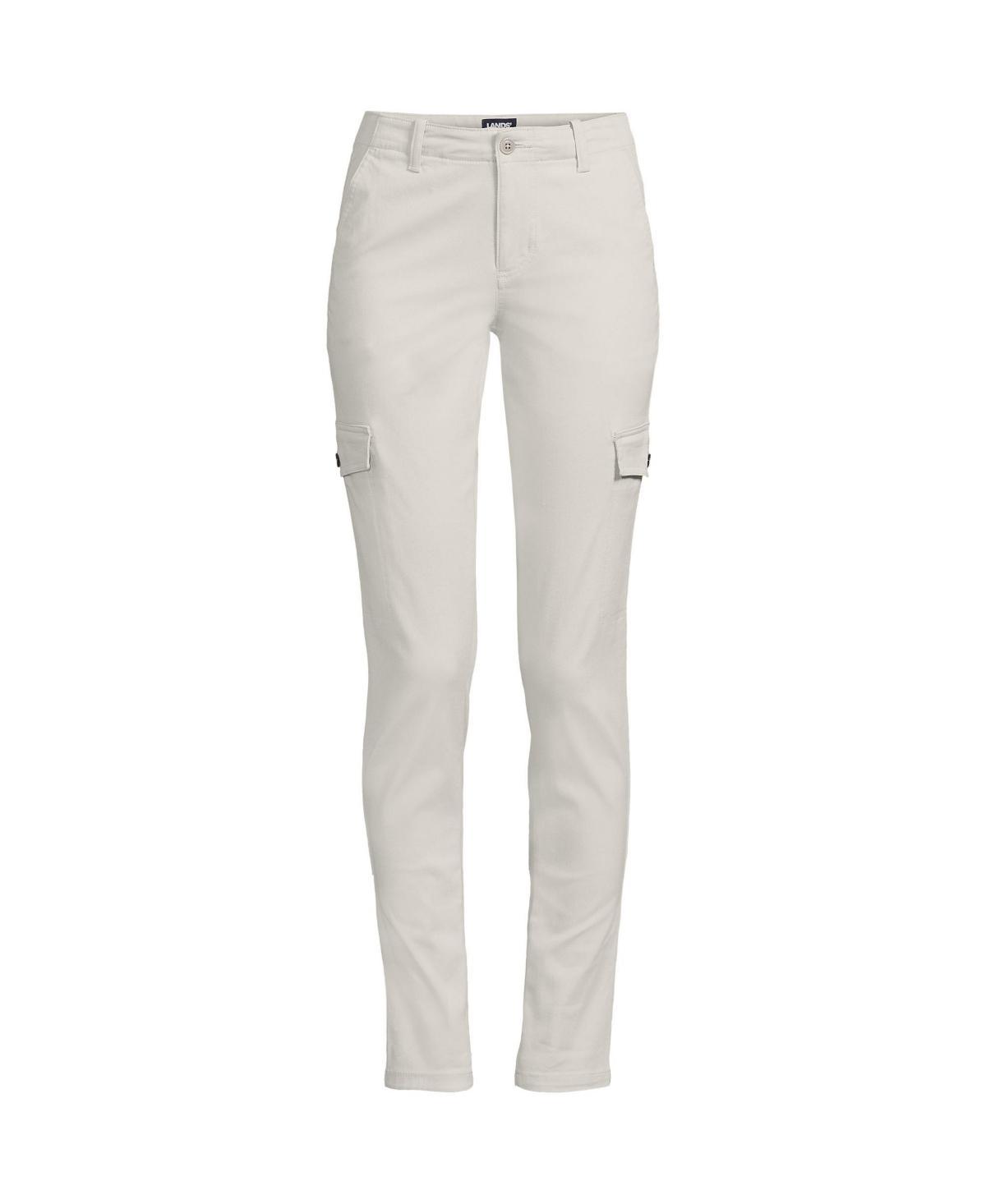 Lands End Womens Mid Rise Slim Cargo Chino Pants Product Image