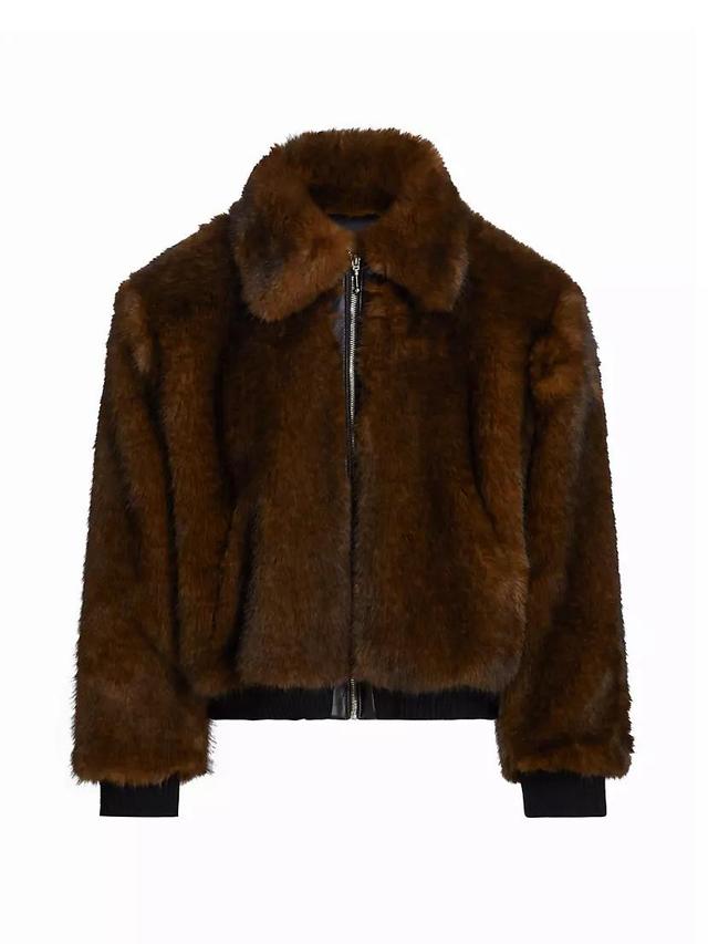 Faux-Fur Harrington Jacket Product Image