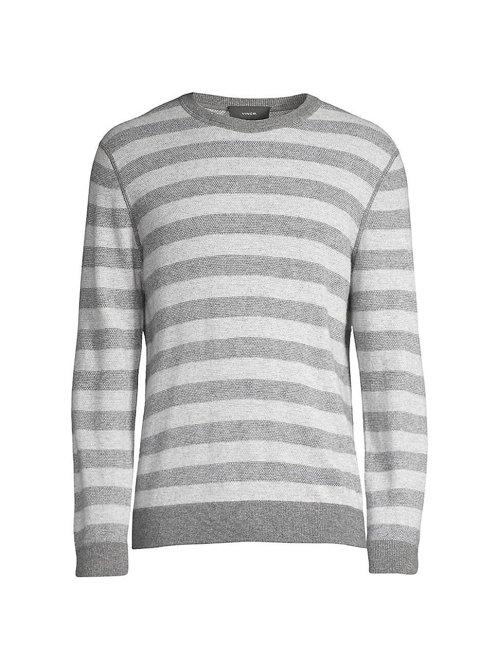 Mens Birdseye Stripe Crewneck Sweater Product Image