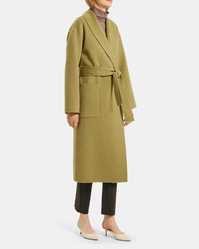 Robe Coat in Double-Face Wool-Cashmere Product Image