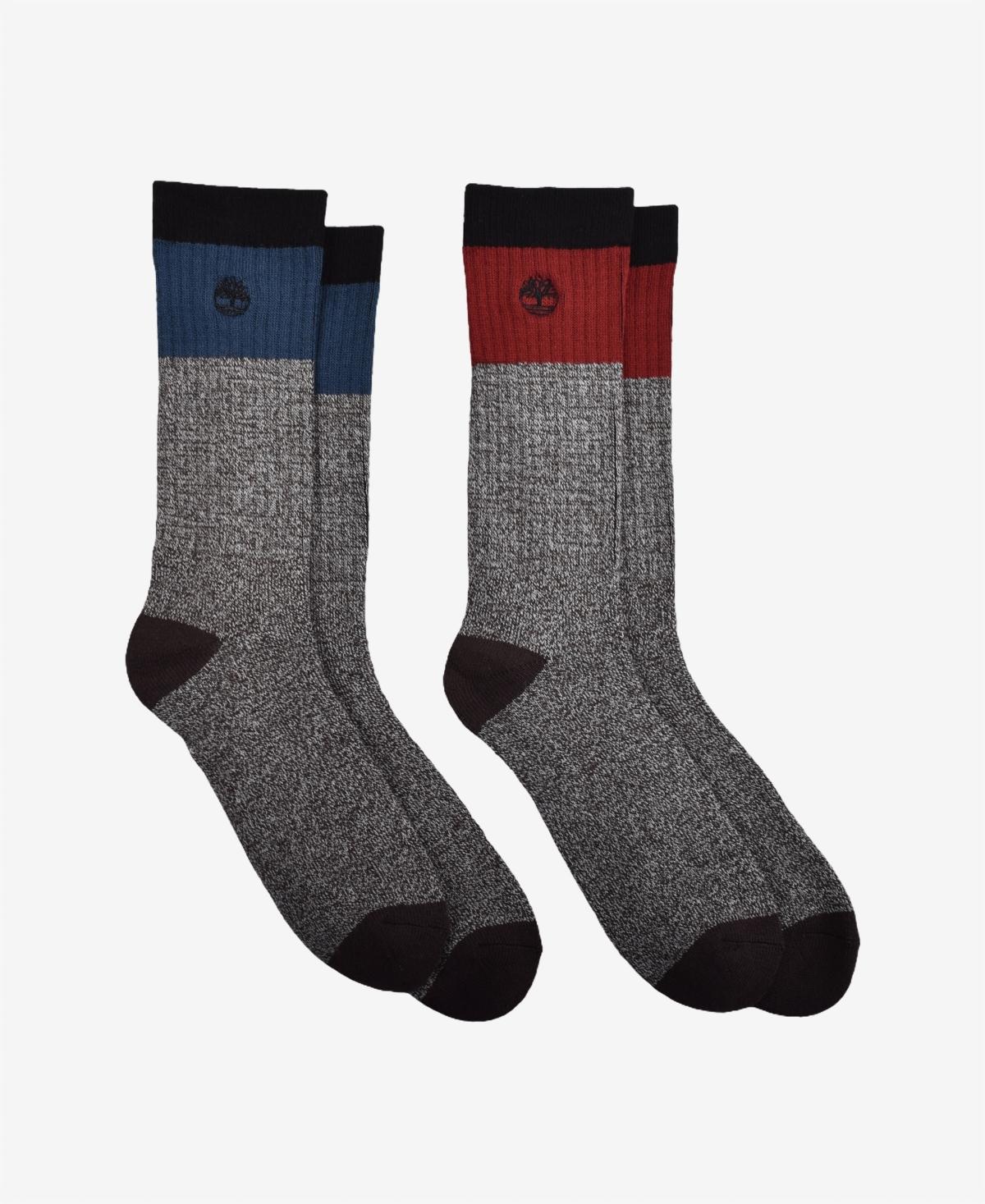 Timberland Mens Colorblock Crew Socks, Pack of 2 Product Image