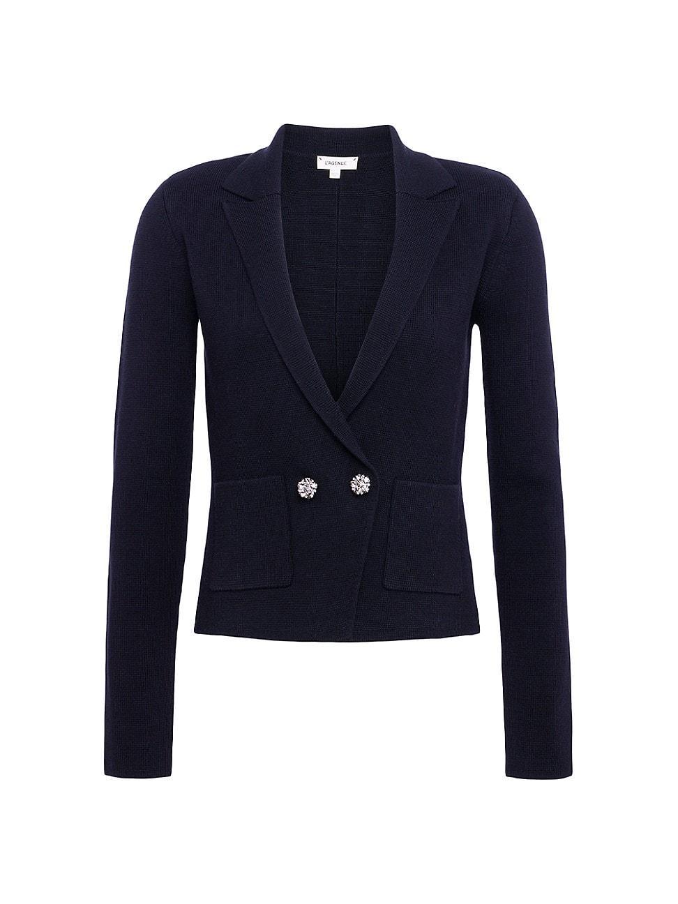 Womens Sofia Knit Double-Breasted Blazer Product Image