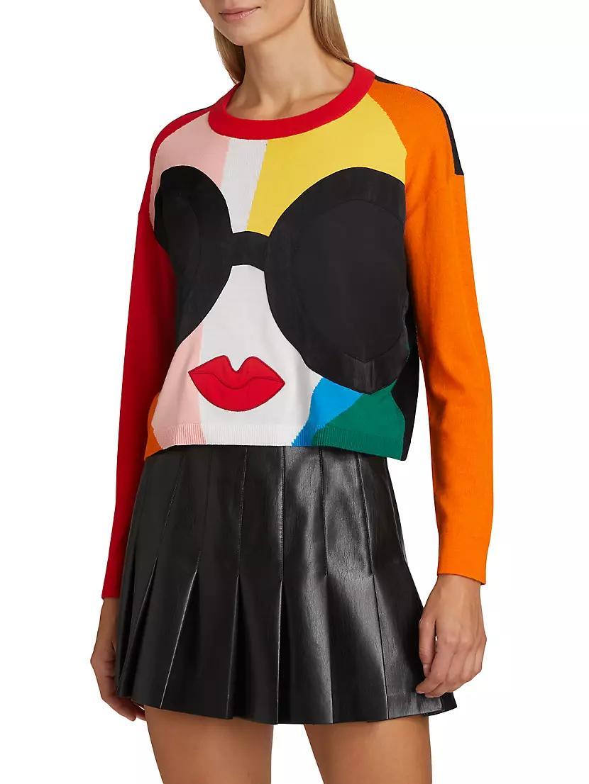 Gleeson Surrealist Crop Sweater Product Image