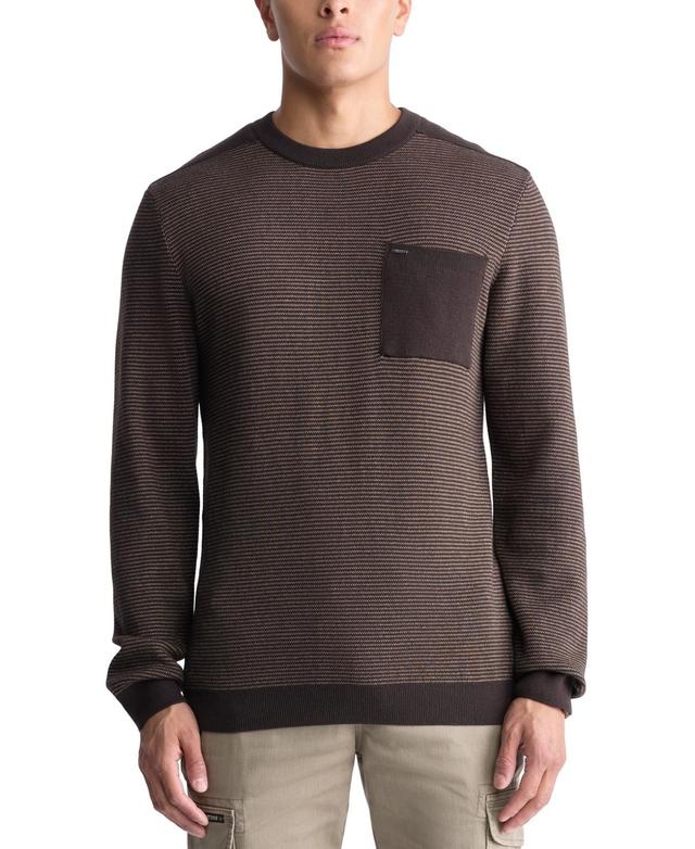 Buffalo David Bitton Mens William Striped Knit Pullover Crewneck Sweater Product Image