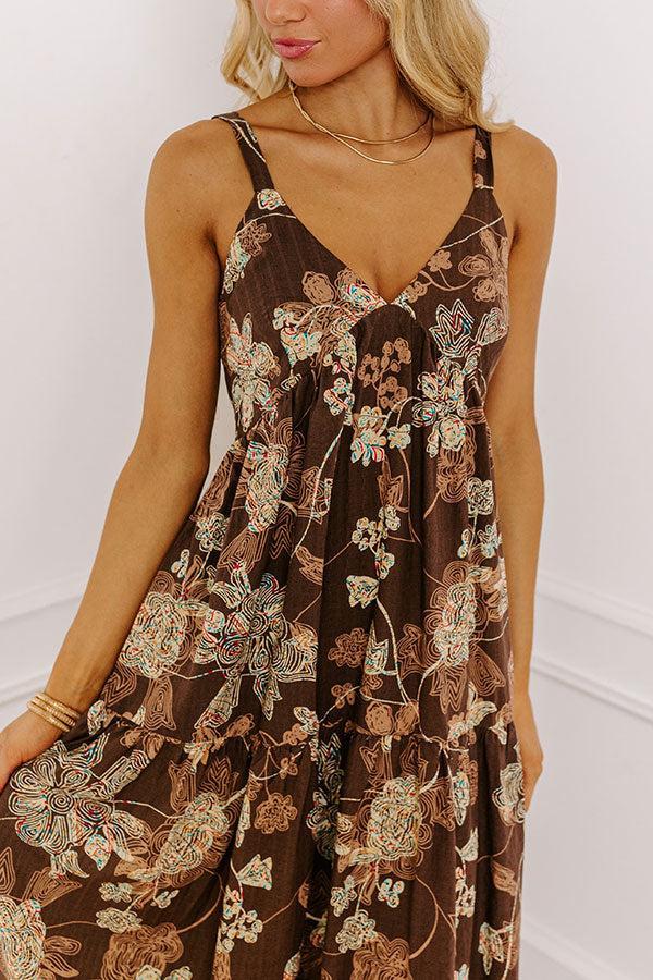 Beachside Bliss Maxi Dress in Chestnut Product Image