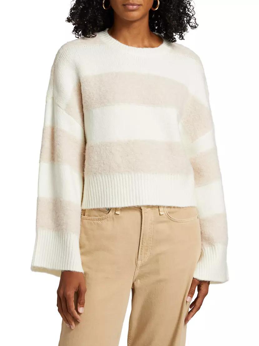 Striped Crop Sweater Product Image