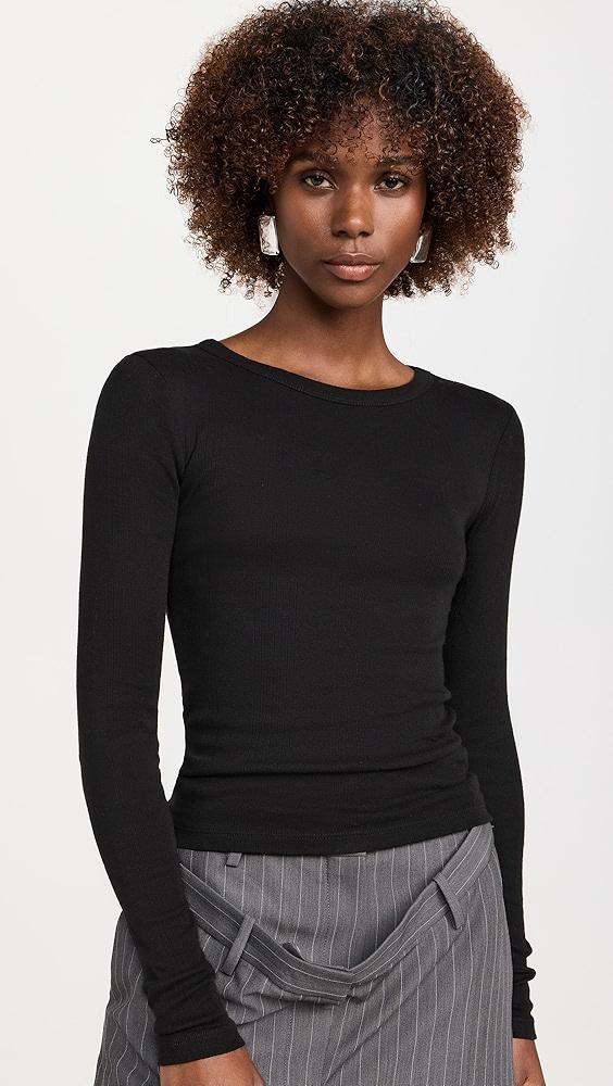 St. Agni Cotton Soft Rib Long Sleeve Top | Shopbop Product Image