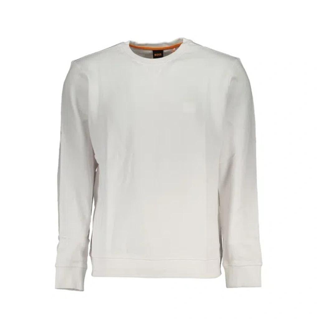 White Cotton Sweater In Neutral Product Image