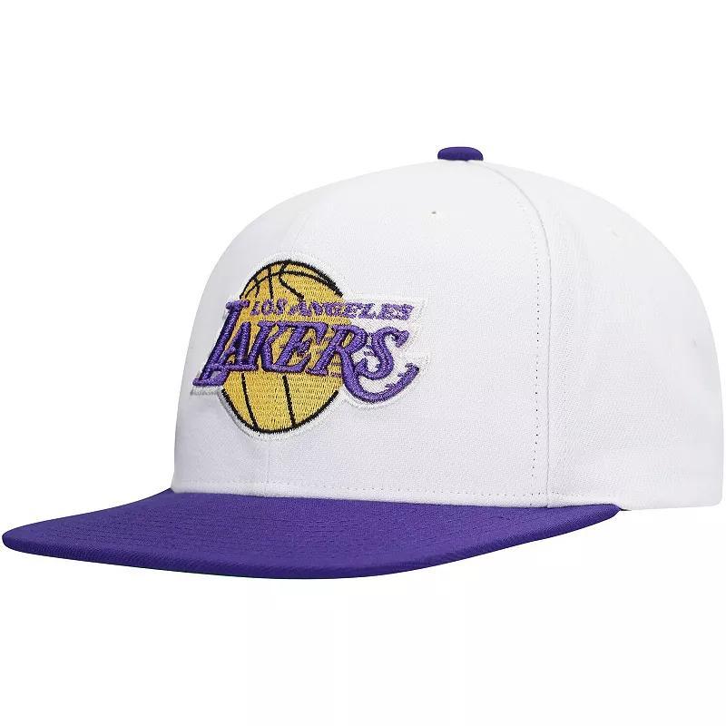 Mens Mitchell & Ness Los Angeles Lakers Soul Logo Shine 2-Tone Snapback Hat Product Image