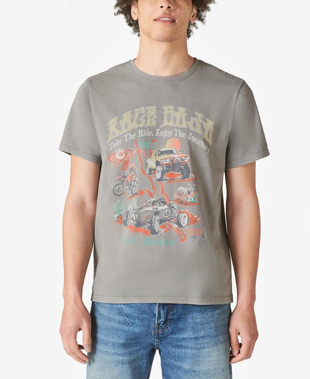 Lucky Brand Mens Baja 1000 Graphic Short Sleeve T-shirt Steeple Gray Product Image