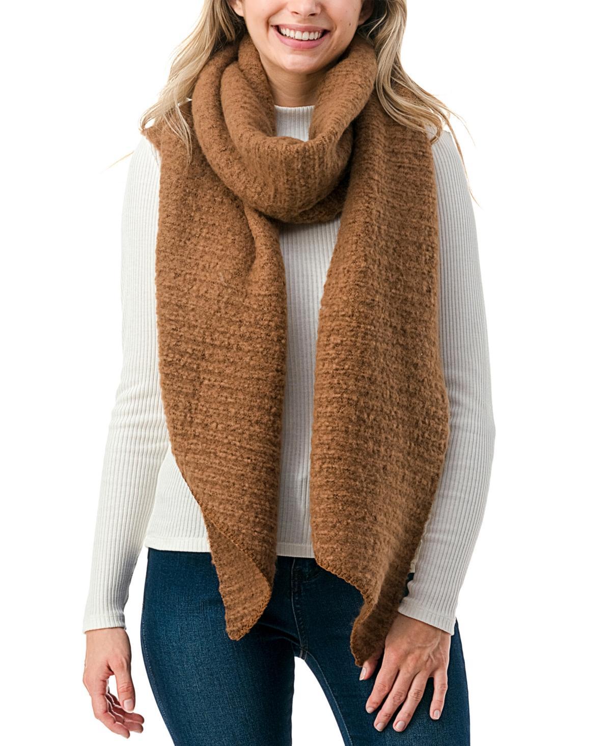 Marcus Adler Womens Solid Scarf with Ribbed Detail Product Image