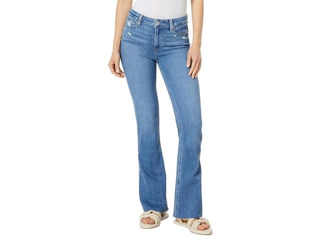 Paige High-Rise Laurel Canyon Raw Hem in Simple Life Distressed (Simple Life Distressed) Women's Jeans Product Image