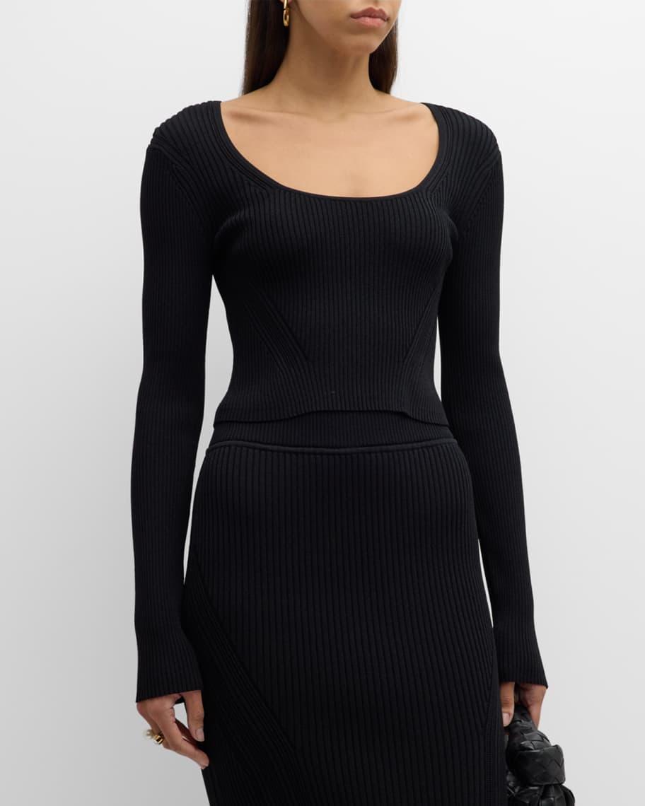 Hazel Ribbed Scoop-Neck Top product image