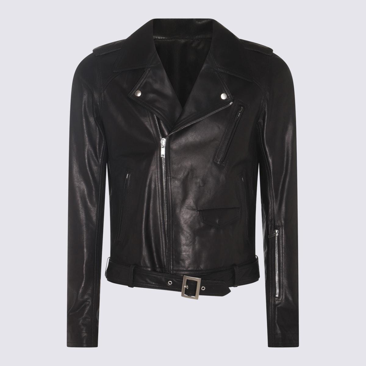 Black Leather Jacket Product Image