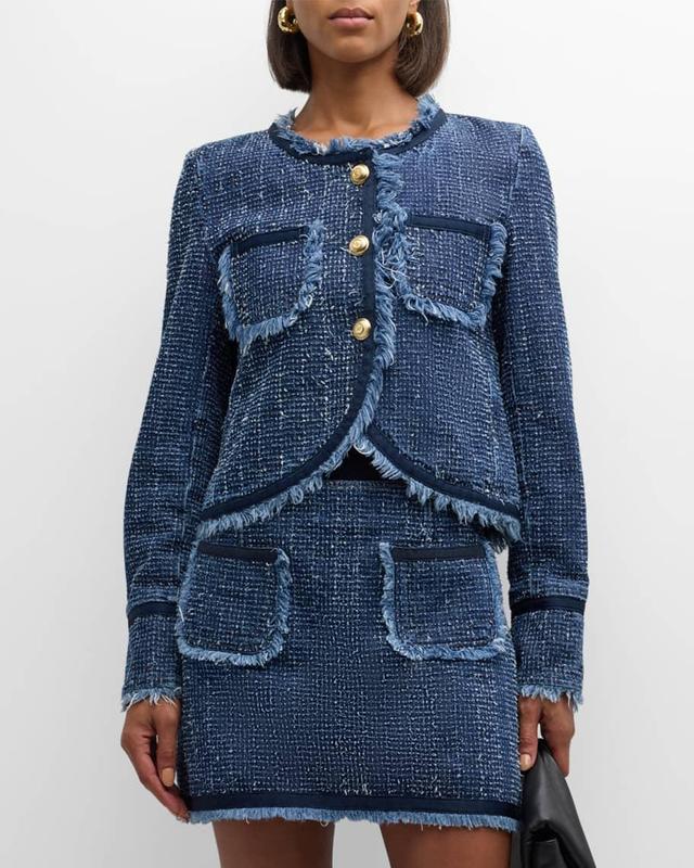 Boucle Denim Zanda Jacket Product Image