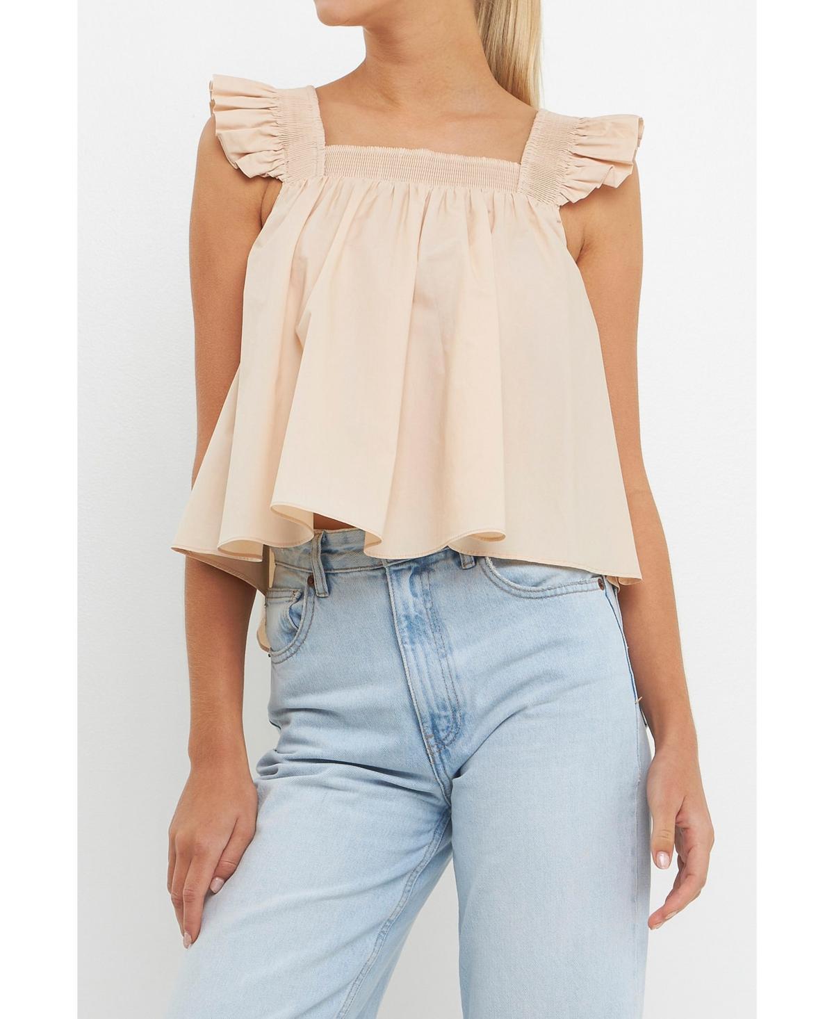 endless rose Womens Ruffle Detail Top Product Image