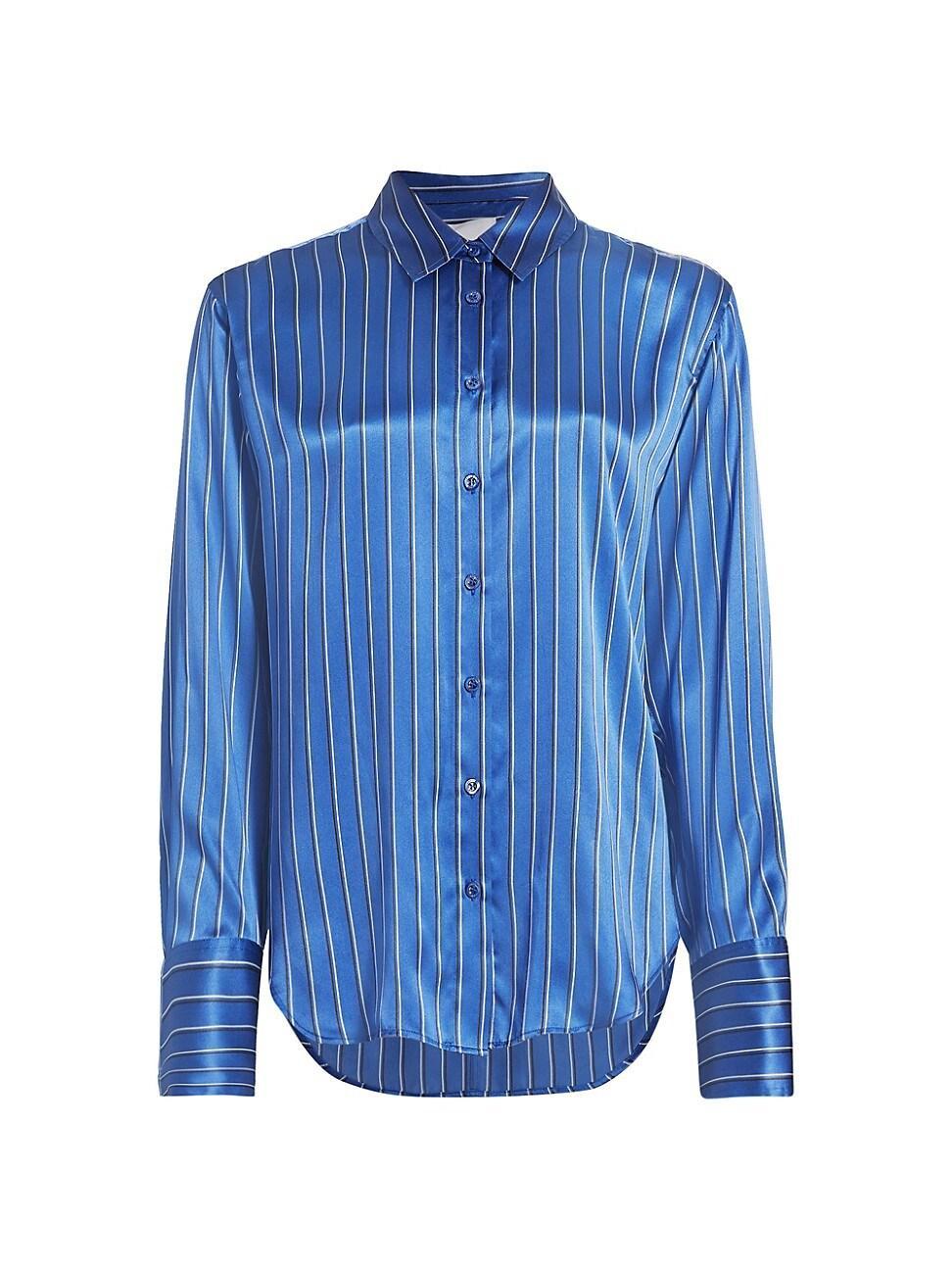 Womens The Standard Striped Silk Shirt Product Image