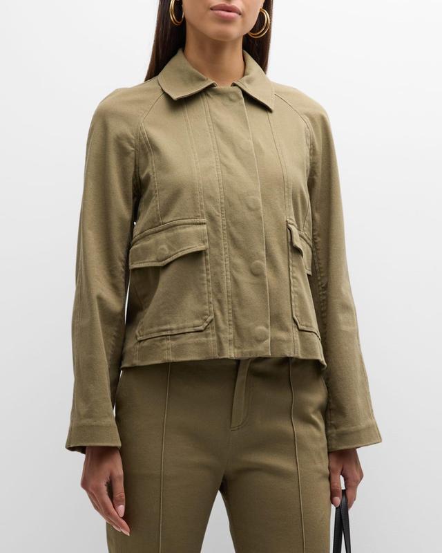 Womens Cotton-Blend Twill Jacket Product Image