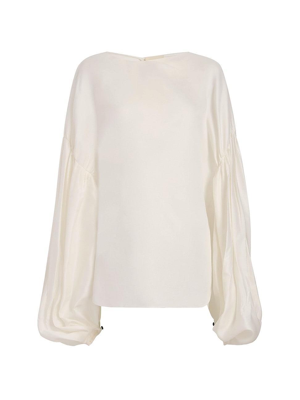 Womens Quico Silk Blouson-Sleeve Top Product Image