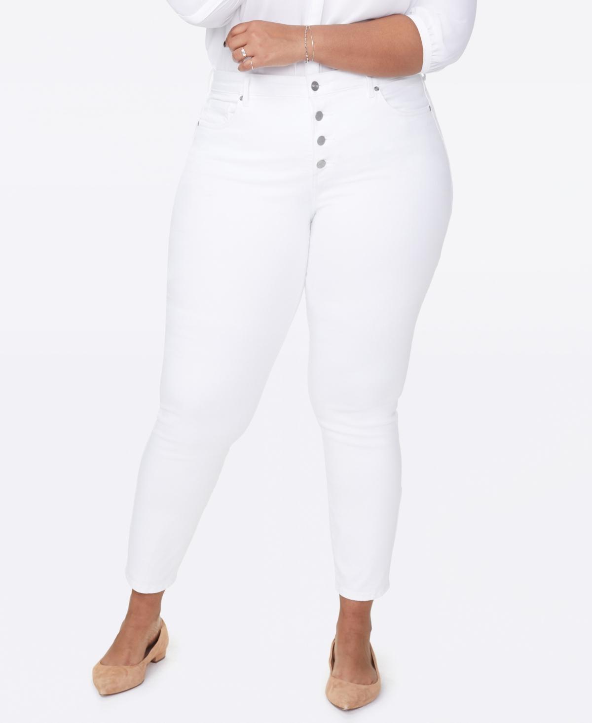 Ami Skinny Ankle Jeans In Plus Size - Optic White Product Image