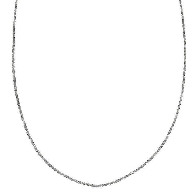 PRIMROSE Sterling Silver Sparkle Chain Necklace, Womens Grey Product Image