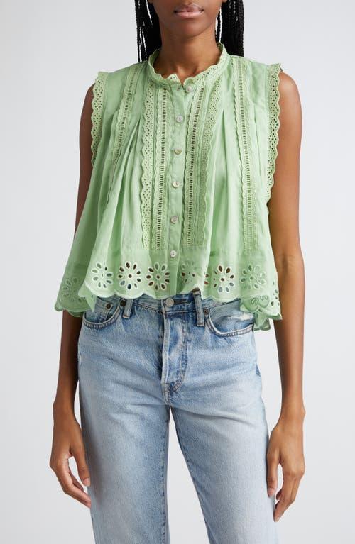 FARM Rio Eyelet Accent Sleeveless High-Low Top Product Image