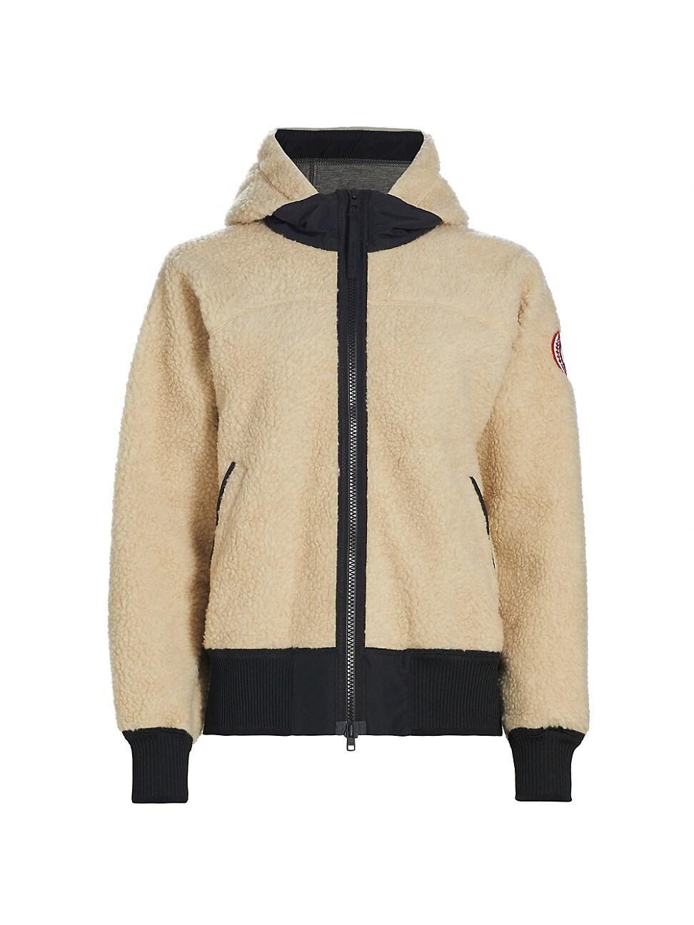 Canada Goose Simcoe Bonded High Pile Fleece Hooded Wool Blend Jacket Product Image