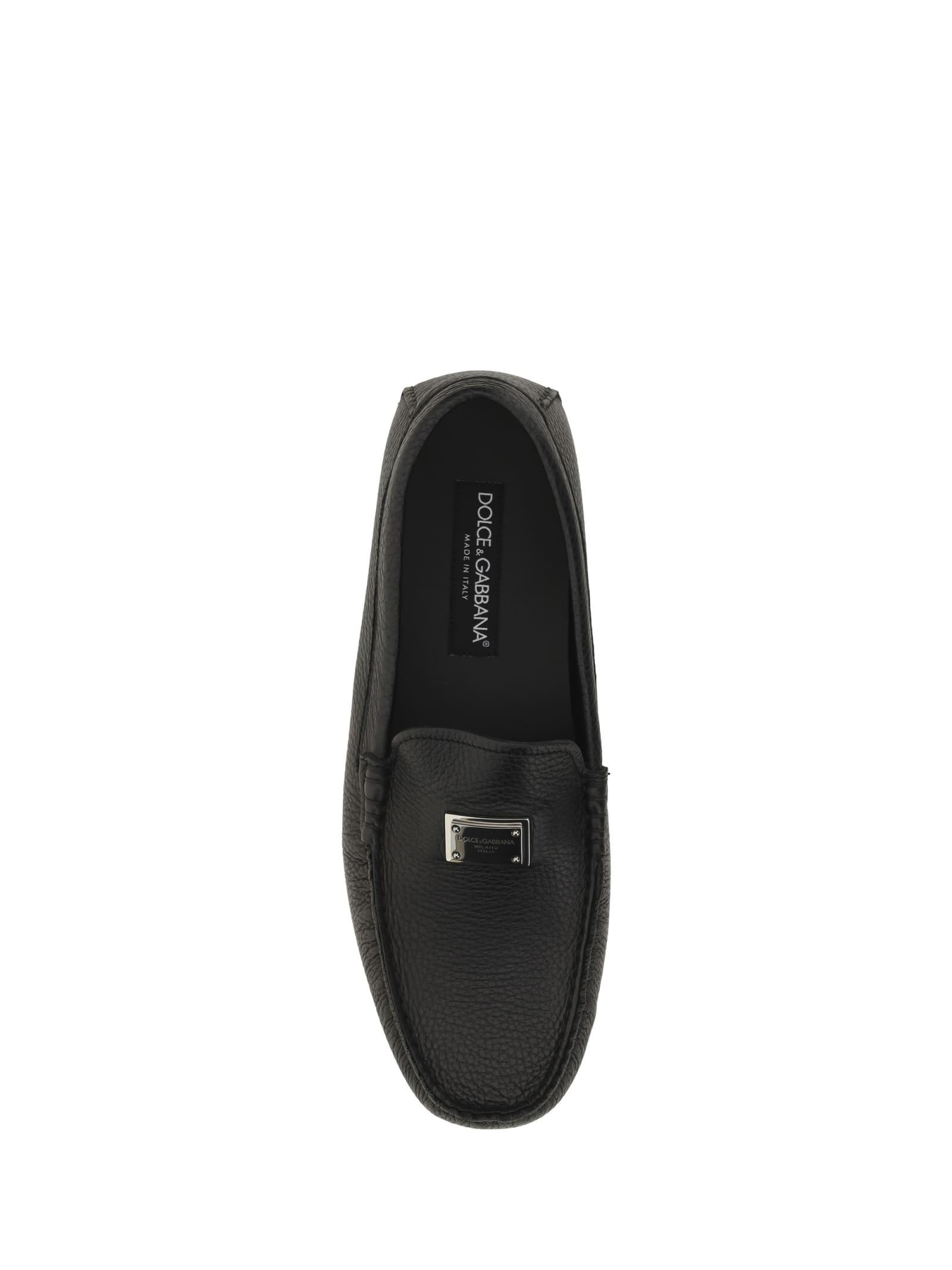 Flat Loafers Shoes In Black Product Image