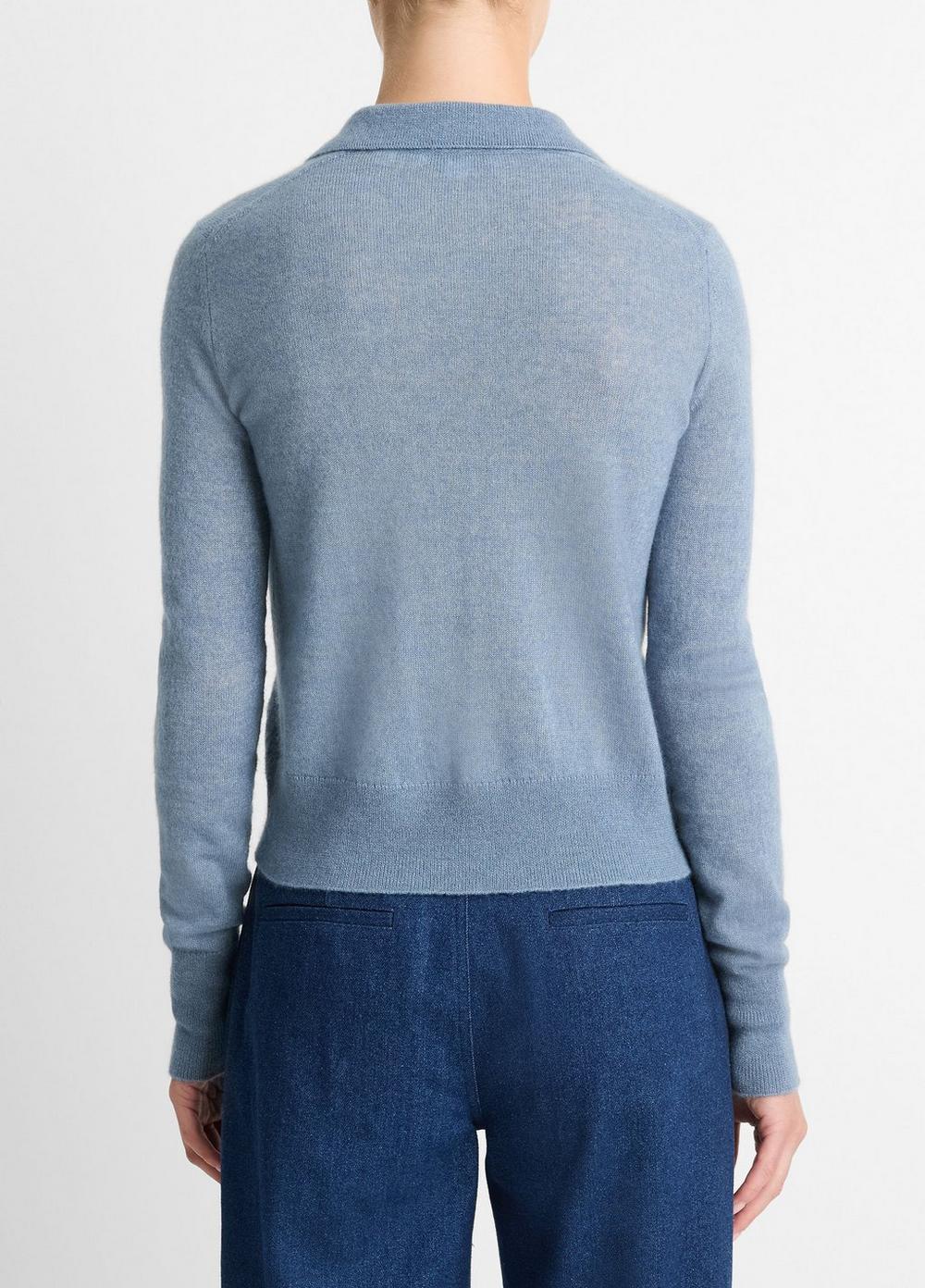 Wool-Blend Polo Sweater Product Image