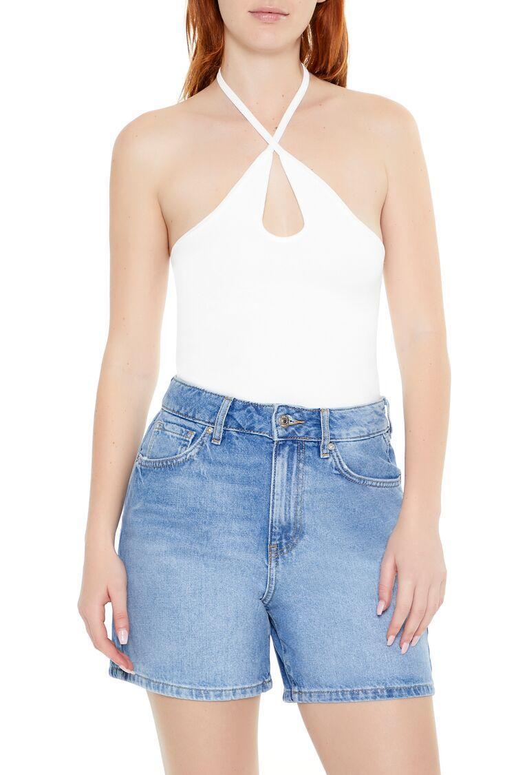 Sweater-Knit Halter Thong Bodysuit | Forever 21 Product Image