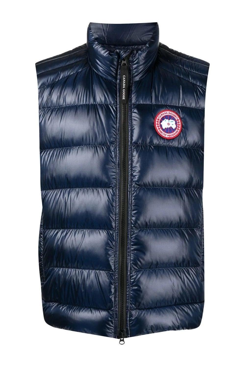 CANADA GOOSE Crofton Logo-patch Padded Gilet In Atlantic Navy Product Image