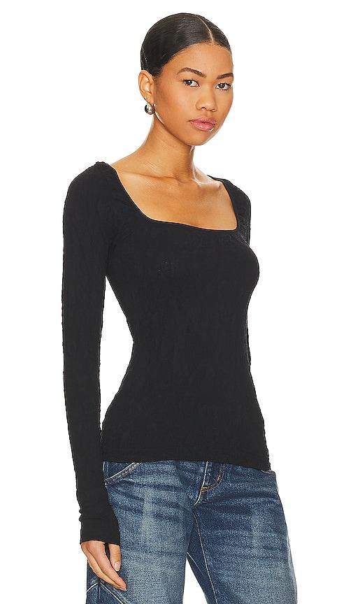 Free People x Intimately FP Have It All Long Sleeve in Black. Product Image