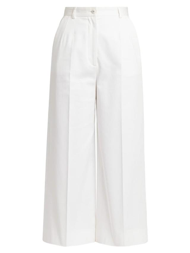 Womens Cotton Gabardine Cropped Pants Product Image