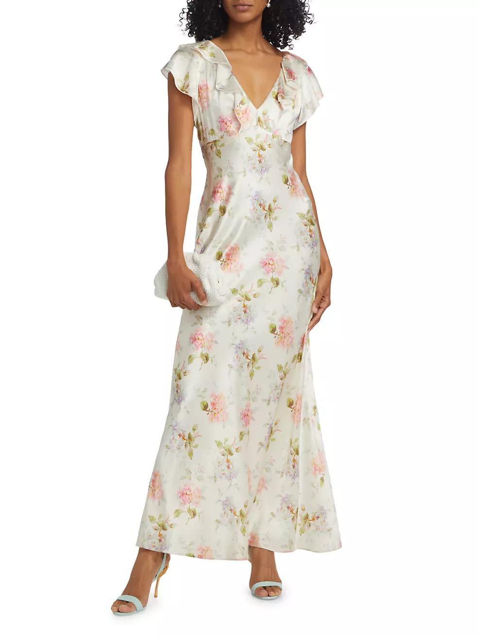 Kingley Floral Silk Dress Product Image