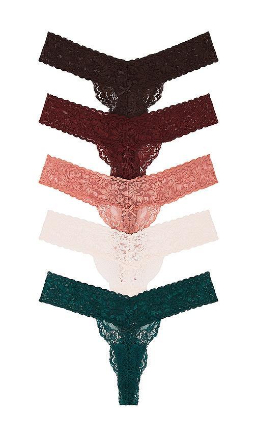 Violet Lace Thong 5 Pack Product Image